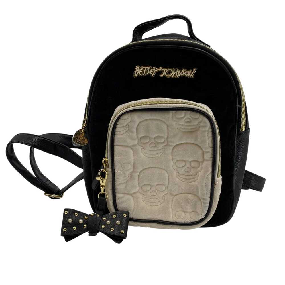 Betsey Johnson Black Classic Punk Backpack | Durable & Stylish